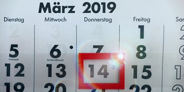 Kalender und Termin Kalender mit Termin 14.03.2019